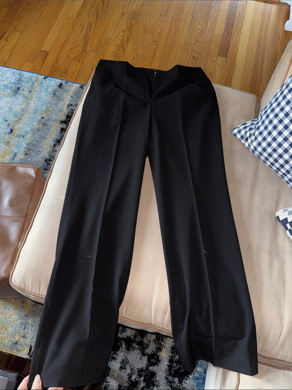 Women's Black Wide-Leg Dress Pants